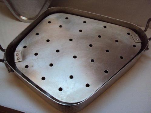 Turbotière aluminium - Service à poisson - Aluminium, Antiek en Kunst, Antiek | Keukengerei
