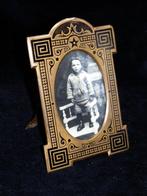 Art Deco fotolijst met glas - Cadre photo - Laiton, Émail -, Antiquités & Art