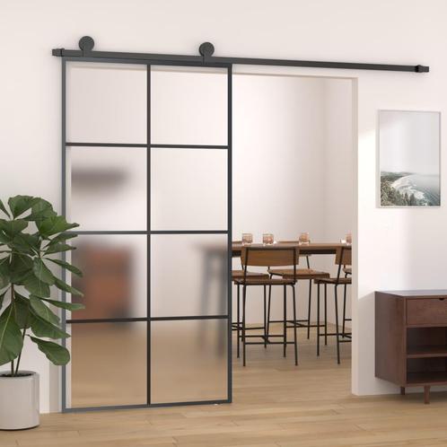 vidaXL Schuifdeur met beslag 102,5x205 cm ESG-glas en, Doe-het-zelf en Bouw, Deuren en Vliegenramen, Nieuw, Verzenden