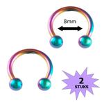 Fako Bijoux® - Circular Barbell Piercing - Hoefijzer 8mm -, Verzenden, Nieuw