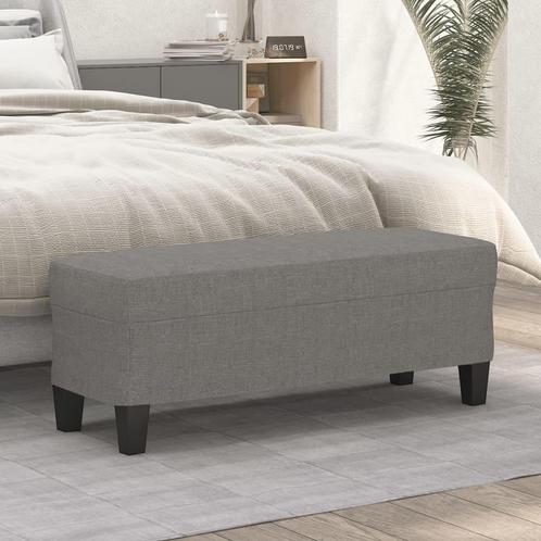 vidaXL Bankje 100x35x41 cm stof donkergrijs, Huis en Inrichting, Overige Huis en Inrichting, Nieuw, Verzenden