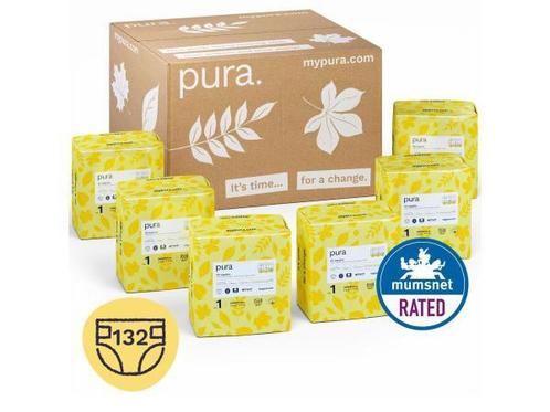 Veiling - 132x Pura Eco Nappy Pants Luierbroekjes Maat 1, Kinderen en Baby's, Badjes en Verzorging