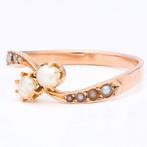 Zonder Minimumprijs - Ring - 18 karaat Roségoud - Parel, Handtassen en Accessoires, Ringen, Nieuw