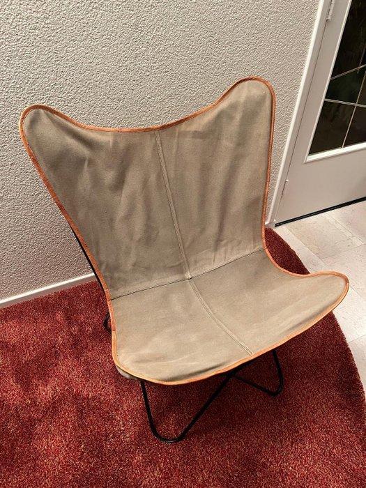Stoel - Metaal, Leder, Canvas - Butterfly stoel, Huis en Inrichting, Overige Huis en Inrichting