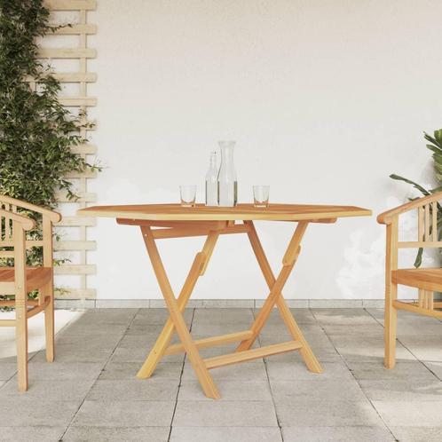 vidaXL Table pliable de jardin 120x120x75 cm bois massif, Tuin en Terras, Tuinsets en Loungesets, Verzenden