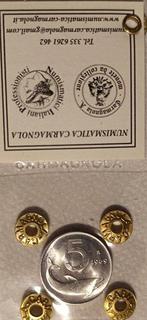 Italië. 5 Lire 1969 Delfino - 1 rovesciato (Zonder