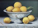 Franco Bencivenga (1953) - Vaso di marmo con limoni, Antiek en Kunst, Kunst | Schilderijen | Klassiek