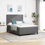 vidaXL Boxspring bed Lichtgrijs en wit 140 x 200 cm Corduroy, Verzenden, Nieuw