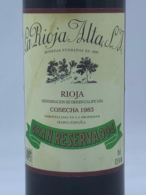 1983 La Rioja Alta, 904 - Rioja Gran Reserva - 1 Fles (0,75, Verzamelen, Wijnen