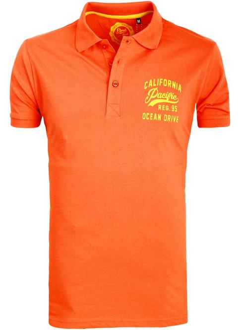 E-bound Polo Shirt Heren Met California Pacific Print Rood, Kleding | Heren, T-shirts, Verzenden
