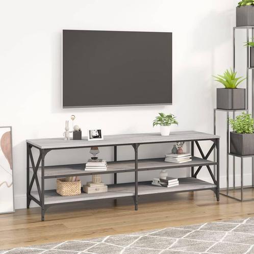 vidaXL Tv-meubel 140x40x50 cm bewerkt hout grijs sonoma, Huis en Inrichting, Kasten |Televisiemeubels, Nieuw, Verzenden