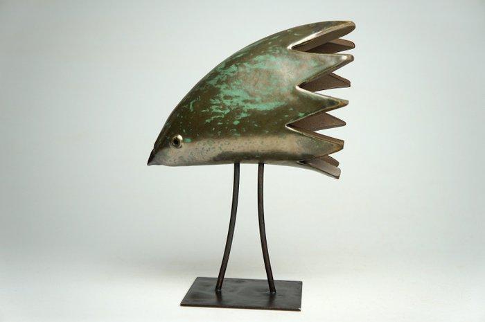 Urszula Despet - sculptuur, Green Bird - 20 cm - Keramiek -, Antiek en Kunst, Antiek | Glaswerk en Kristal