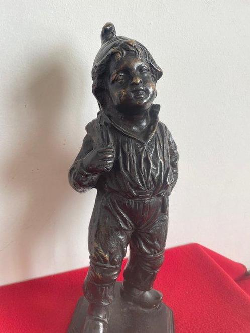 Importante Scultura in bronzo Massiccio - sculptuur, Ragazzo, Antiek en Kunst, Antiek | Keramiek en Aardewerk