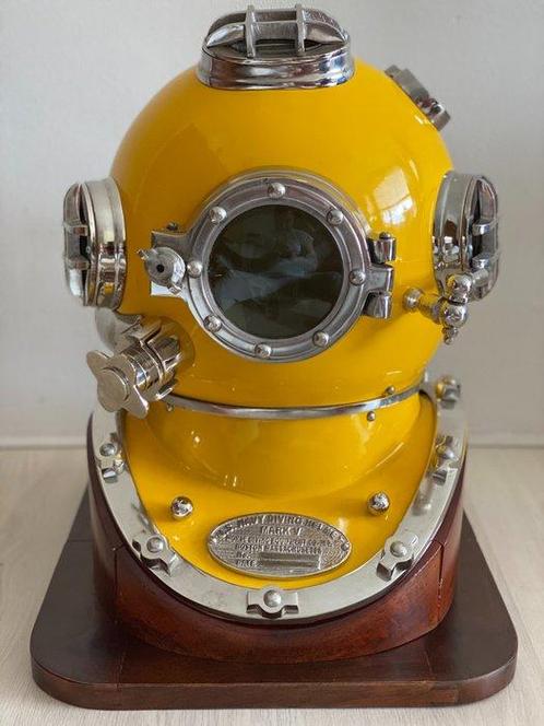 Grand casque de plongée nautique XXL robuste 50 cm Mark V, Antiek en Kunst, Curiosa en Brocante