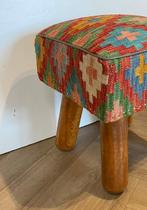 Afghaan Poef Kelim - Pouf - Bois, Laine