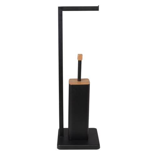 WC rolhouder staand met toiletborstel - 20x64cm - zwart b..., Doe-het-zelf en Bouw, Sanitair, Nieuw, Ophalen of Verzenden