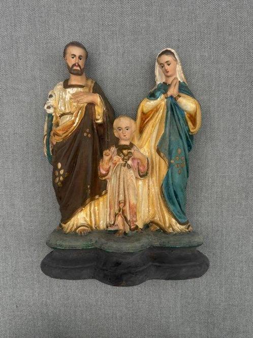 Beeld - Heilige Familie - 27 cm - Antiek - Gips - 1920-1930, Antiek en Kunst, Antiek | Boeken en Manuscripten
