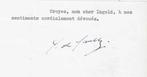 Le Général de Gaulle - Lettre dactylographiée signée au