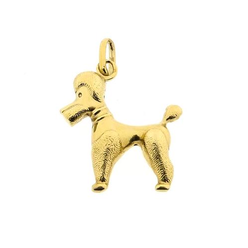 Gouden hanger van een hond | Poedel (kettinghanger), Handtassen en Accessoires, Bedels, Gebruikt, Overige merken, Goud, Ophalen of Verzenden