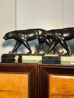 Sculpture, Coppia pentere art deco - 22 cm - Bronze, Marbre