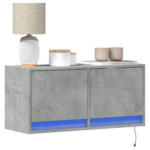 vidaXL Tv-wandmeubel met LED-verlichting 80x31x35 cm, Huis en Inrichting, Kasten |Televisiemeubels, Nieuw, Verzenden