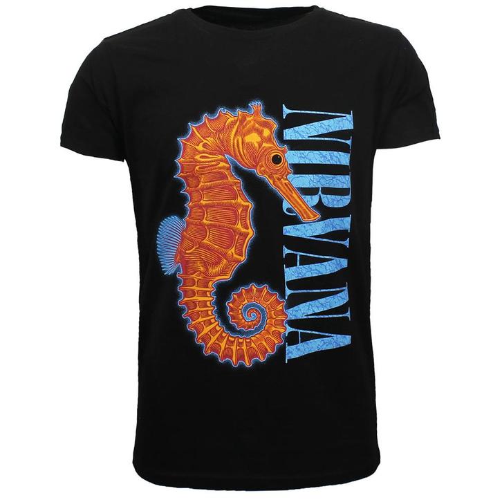Nirvana Seahorse T-Shirt - Officiële Merchandise, Kleding | Heren, T-shirts