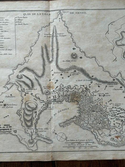 Jeròme Lefrancois de Lalande - Carta topografica di Genua -, Boeken, Atlassen en Landkaarten