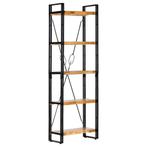 vidaXL Boekenkast met 5 schappen 60x30x180 cm massief, Huis en Inrichting, Verzenden, Nieuw