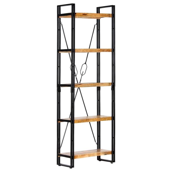 vidaXL Boekenkast met 5 schappen 60x30x180 cm massief, Huis en Inrichting, Kasten | Boekenkasten, Nieuw, Verzenden