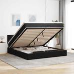 vidaXL Ottoman bed met matras 200x200 cm fluweel zwart, Huis en Inrichting, Verzenden, Nieuw