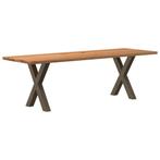 vidaXL Eettafel rechthoekig 240x80x74 cm massief eikenhout, Huis en Inrichting, Verzenden, Nieuw