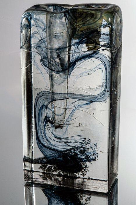 Marsberger Glaswerke Ritzenhoff - Vaas - Blockkristal, Antiquités & Art, Antiquités | Verre & Cristal