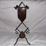 Bouilloire sur pied et brûleur (3) - Cuivre, Fer, Bois -, Antiquités & Art