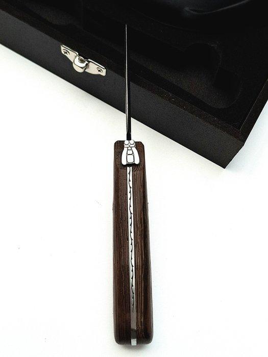 Laguiole - Oyster Knife & Oyster holder - Wengé Black handle, Antiquités & Art, Antiquités | Ustensiles de cuisine