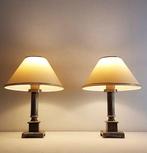 Herda - Lamp - Twee neoklassieke stijl kolom tafellampen van, Antiek en Kunst