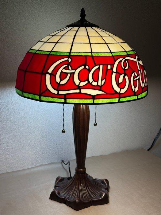 XXL Tiffany stijl tafellamp VINTAGE COLA GLOW lamp met 2, Antiek en Kunst, Kunst | Designobjecten