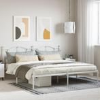 vidaXL Bedframe met hoofdbord metaal wit 200x200 cm, Huis en Inrichting, Slaapkamer | Bedden, Verzenden, Nieuw