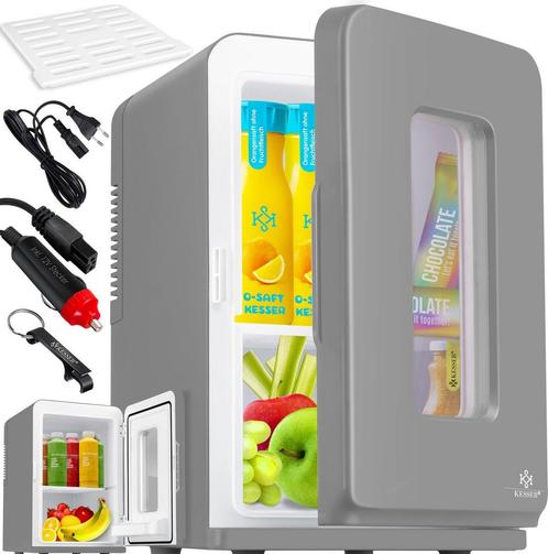 KESSER® Mini Koelkast - 15 Liter - Koelbox - Donkergrijs, Huis en Inrichting, Woonaccessoires | Overige, Verzenden