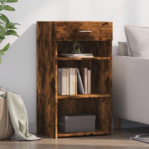 vidaXL Dressoir 50x42,5x93 cm bewerkt hout gerookt, Huis en Inrichting, Kasten | Dressoirs, Nieuw, Verzenden