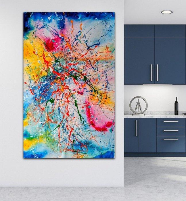 Gabriel Alba - SÍNTESIS CROMATICA 5 XXL, Antiquités & Art, Art | Peinture | Moderne