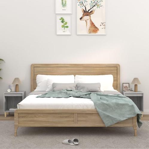 vidaXL Nachtkastjes 2 st 40x35x50 cm grijs sonoma, Huis en Inrichting, Slaapkamer | Nachtkastjes, Nieuw, Verzenden