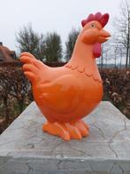Beeld, garden statue orange chicken - 42 cm - polyresin, Antiek en Kunst