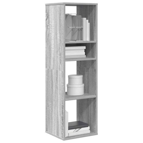 vidaXL Boekenkast 34x31x112 cm bewerkt hout grijs sonoma, Huis en Inrichting, Kasten | Boekenkasten, Nieuw, Verzenden