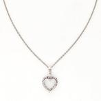 Ketting met hanger - 14 karaat Witgoud - Robijn