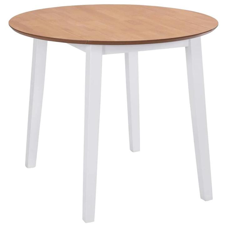 Ronde Eettafel MDF Wit | Tweede Kansje | OP = OP, Antiquités & Art, Antiquités | Meubles | Tables, Envoi