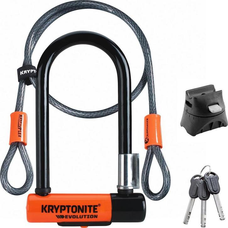 Kryptonite Evolution Mini-7 Beugelslot met Kabel – Fiets –, Fietsen en Brommers, Fietsaccessoires | Overige Fietsaccessoires, Nieuw