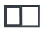 PVC raam met aanslag vast-draaikiep b150xh80 in voorraad, Gevelraam of Ruit, 80 tot 120 cm, Nieuw, Ophalen of Verzenden