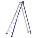 ladders reformladder 2-delig, 2x8 treden, Doe-het-zelf en Bouw, Ladders en Trappen, Ophalen of Verzenden, Nieuw