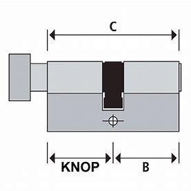 Wij maken iedere maat cilinderslot voor u met of zonder knop, Doe-het-zelf en Bouw, Hang- en Sluitwerk, Nieuw, Overige materialen