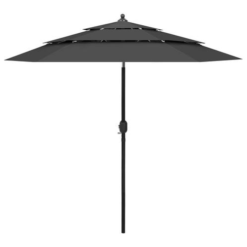 vidaXL Parasol de jardin Ã  3 niveaux avec mÃ¢t en, Tuin en Terras, Parasols, Verzenden